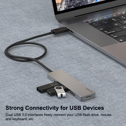 UHP3407 Aluminum USB C HUB with Power Delivery and HDMI 3